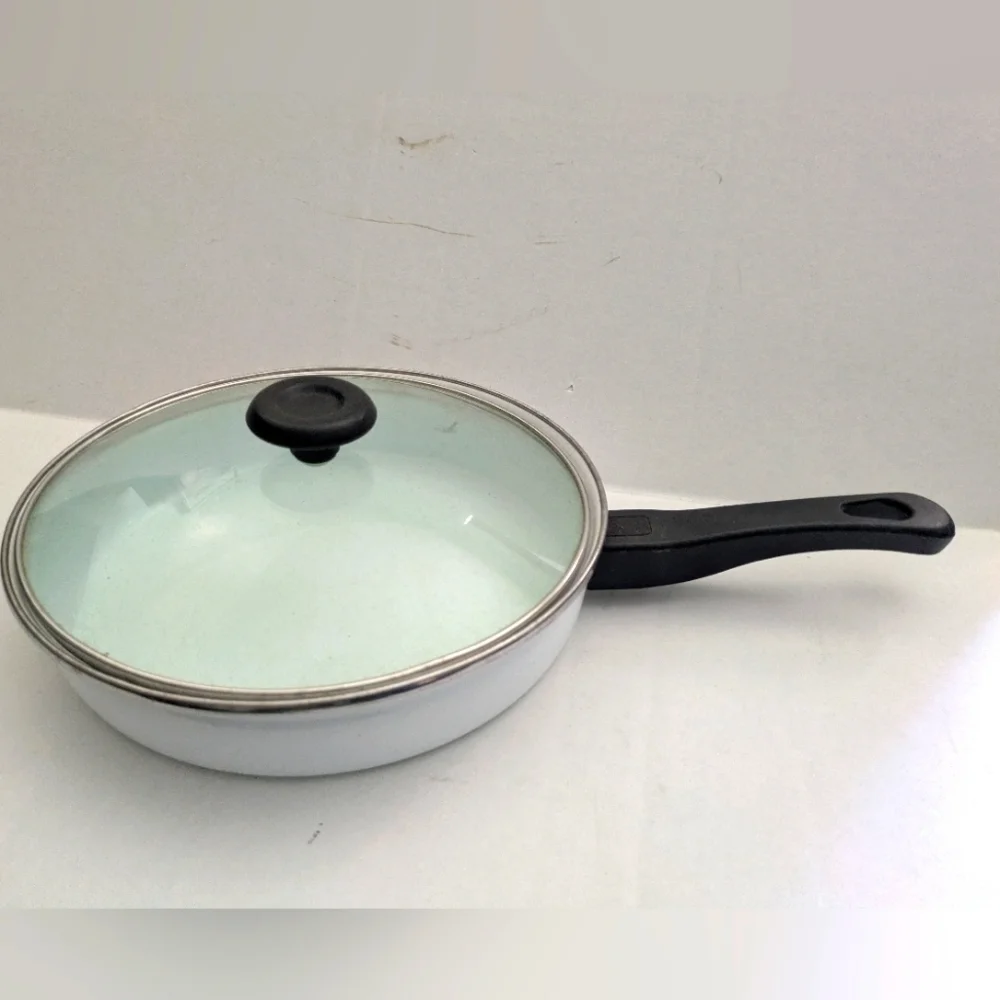 Floral And Strawberry skillet/Sauce Pan With Lid.